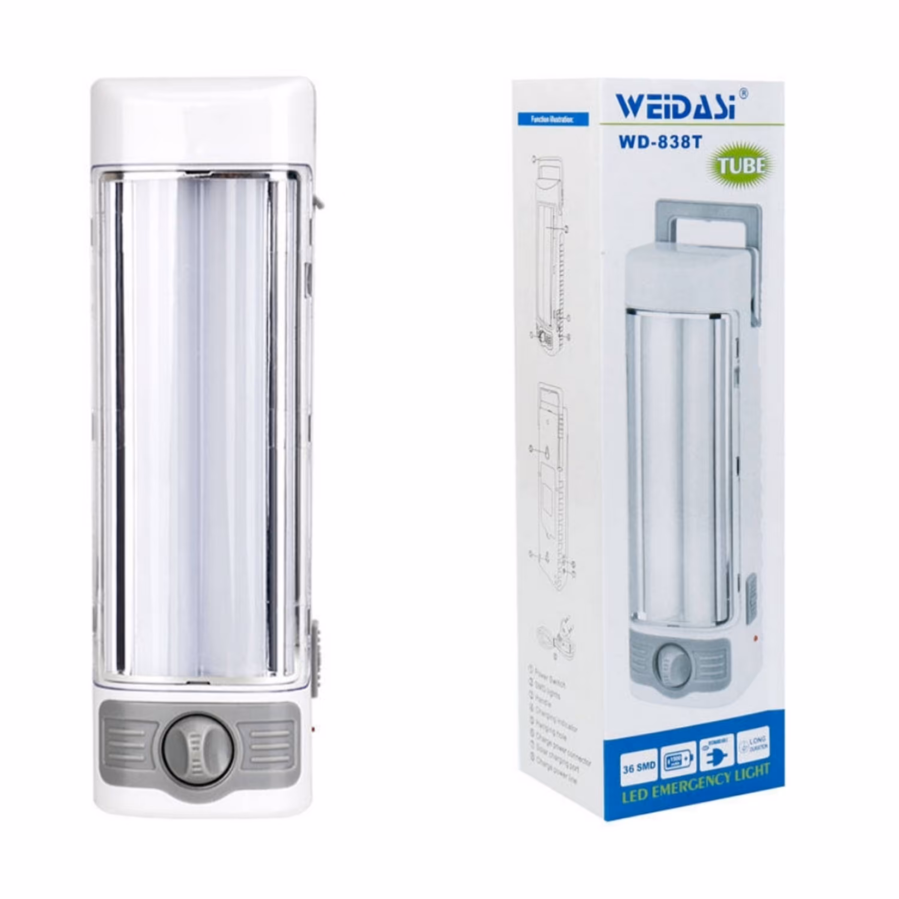 چراغ اضطراری شارژی ویداسی مدل WD-838