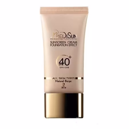 کرم ضد آفتاب رنگی تیوپی Spf40 مدیسان مناسب انواع پوست حجم 30 میل -کاراملی