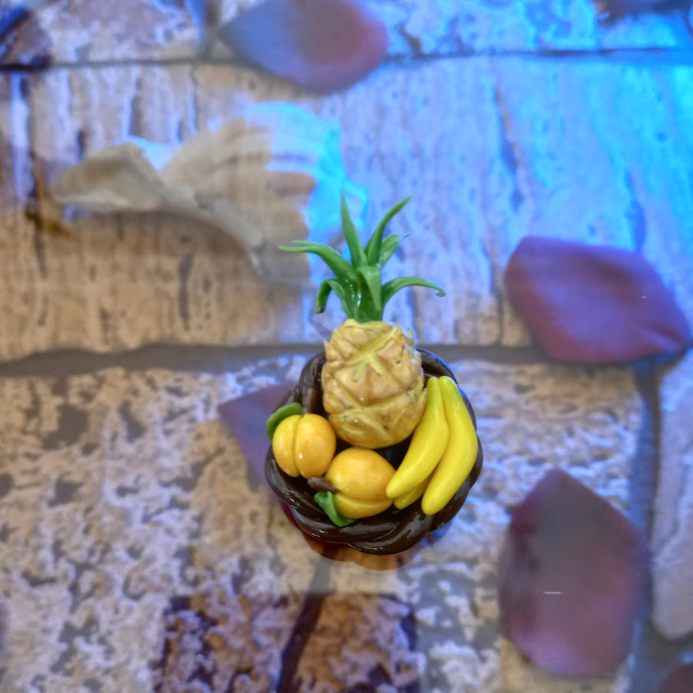 مگنت دستساز خمیر ایتالیایی سبد میوه قابل شستسوی دستی