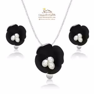 نیم ست گل و مروارید SET074S0