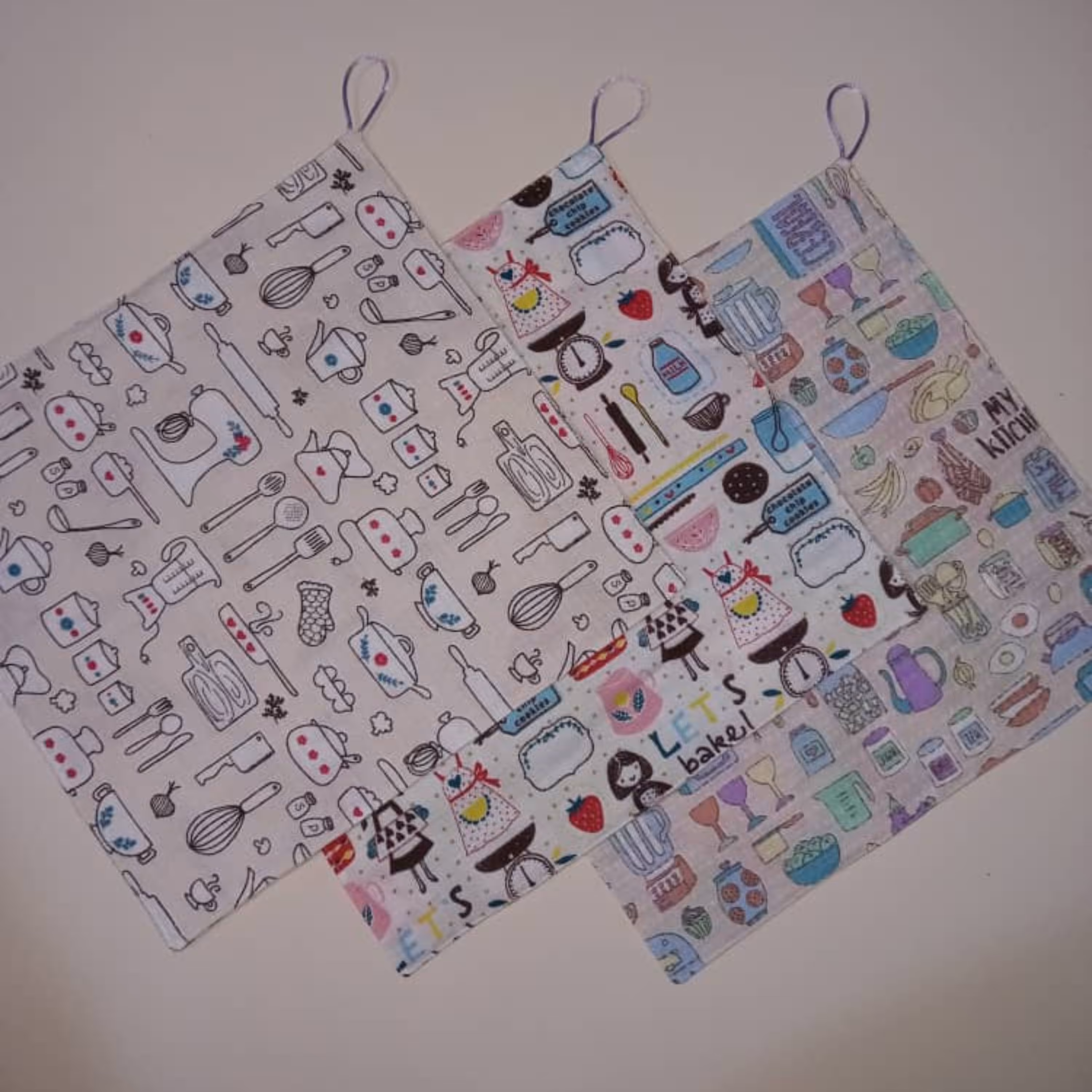 پک دو تایی دستمال اشپزخانه حوله ای دولایه