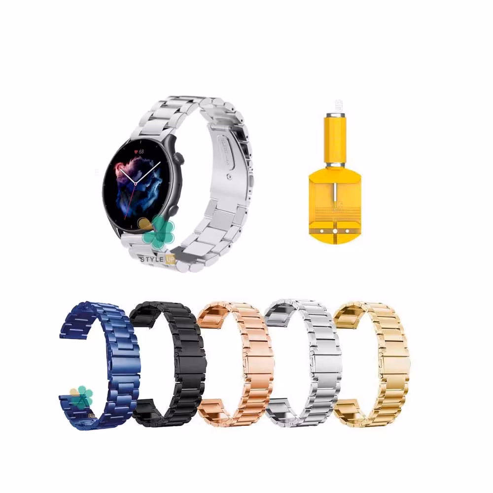 بند ساعت شیائومی Amazfit GTR 3 Pro استیل 3Pointers