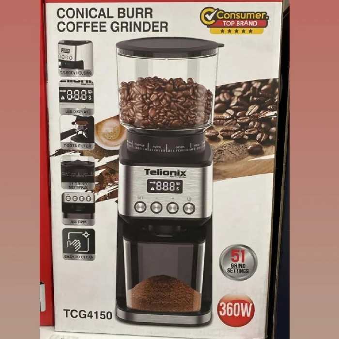 آسیاب برقی قهوه تلیونیکس مدل 4150 با مخزن حجم 250 گرمی