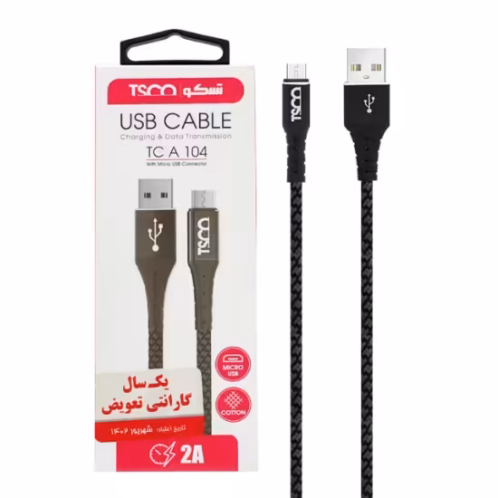 کابل تبدیل USB به Micro-USB تسکو مدل TC A104 طول 1 متر