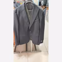 کت و شلوار جلیقه مردانه  دامادی عقد و عروسی جلیقه دورو مشکی نوک مدادی و طوسی و سبز از سایز 42 تا 56 