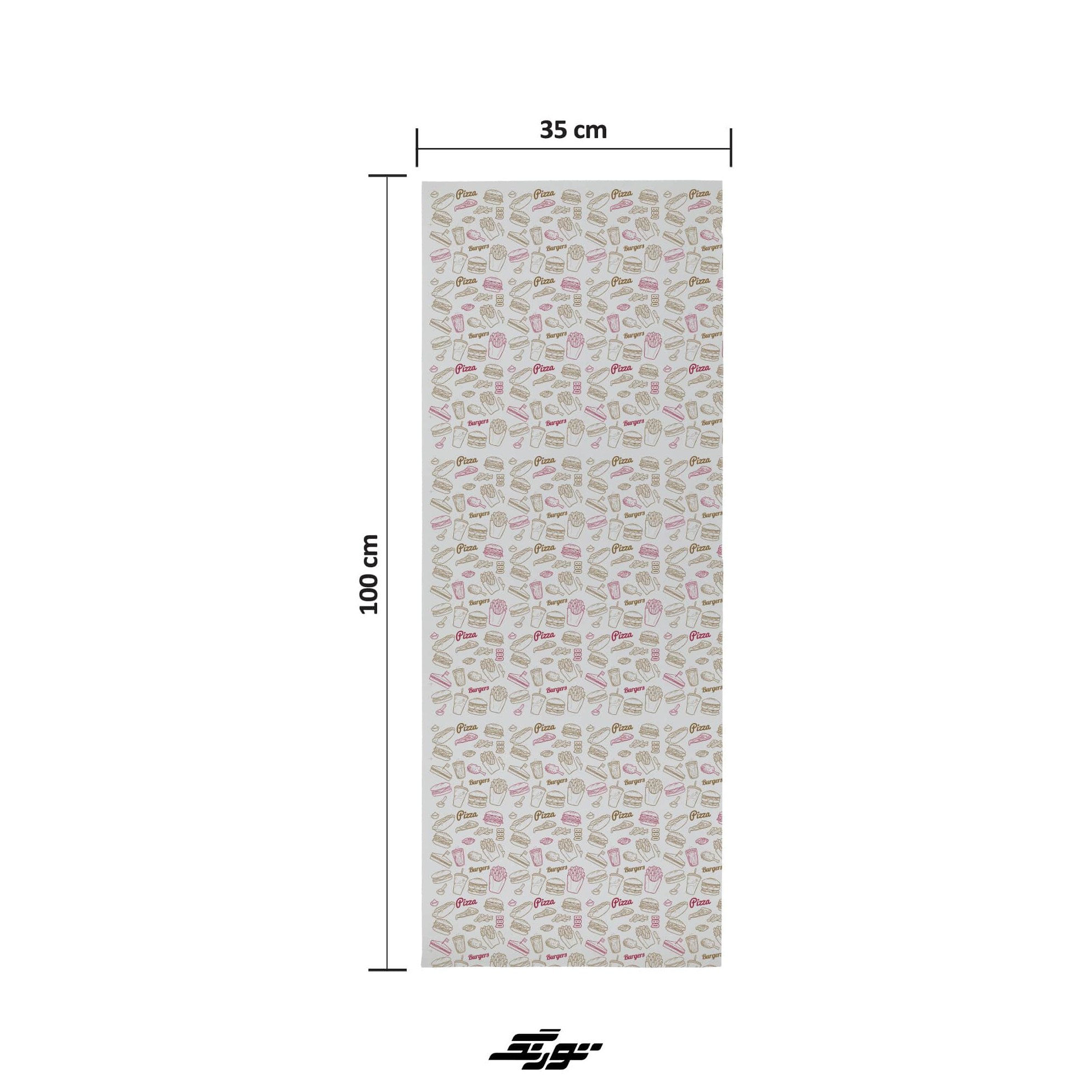 کاغذ کاهی 35x100 (چاپ شده)  بسته یک کیلویی