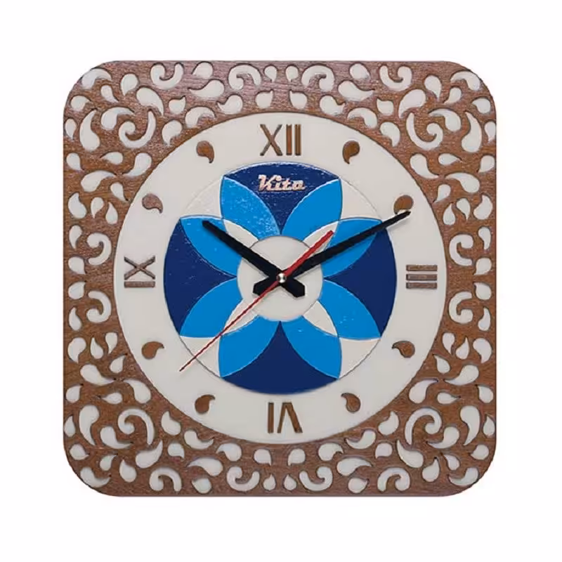 ساعت دیواری تبلیغاتی چوبی کیتا کد CK 609-CK