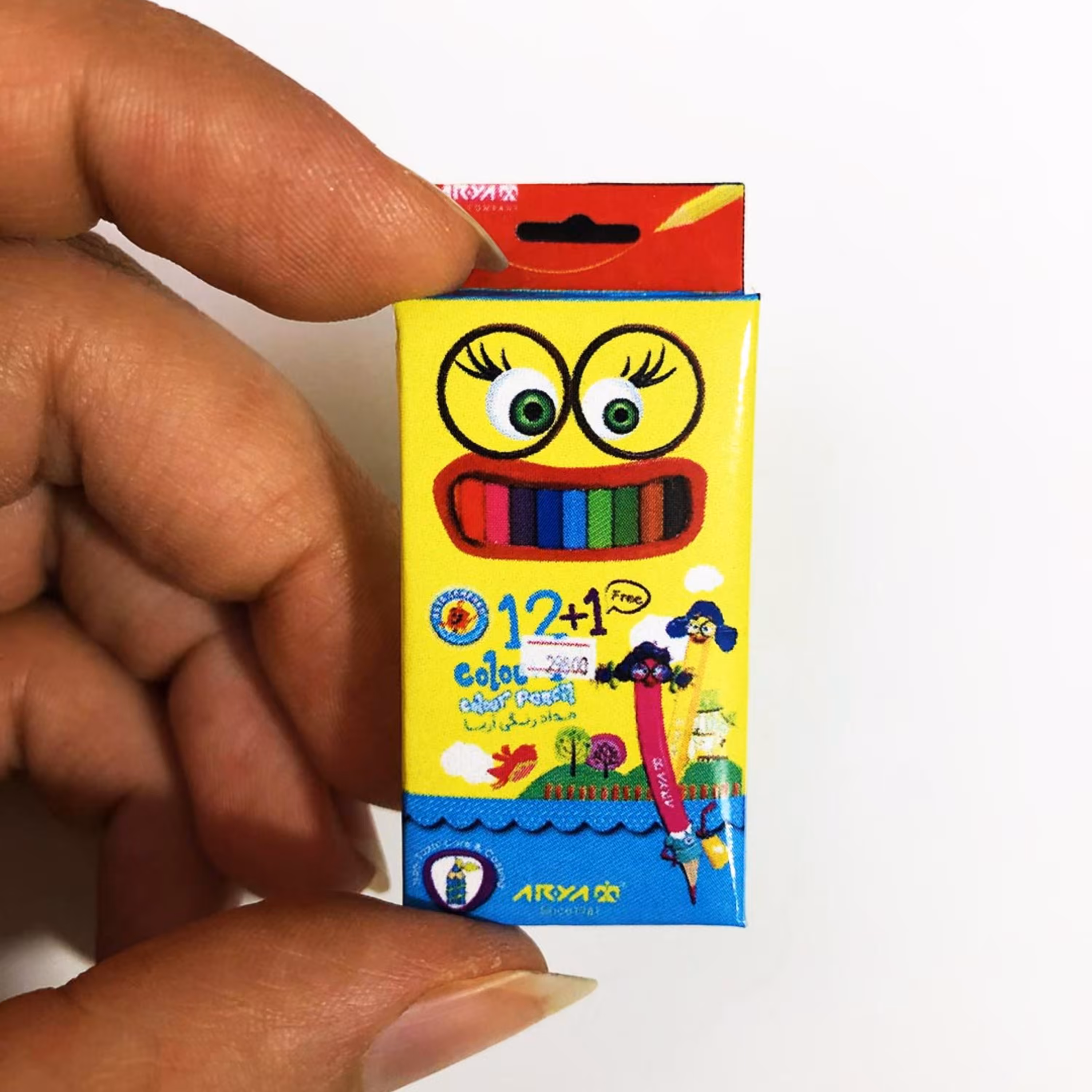 مینیاتوری مداد رنگی 12 رنگ مدل آریا