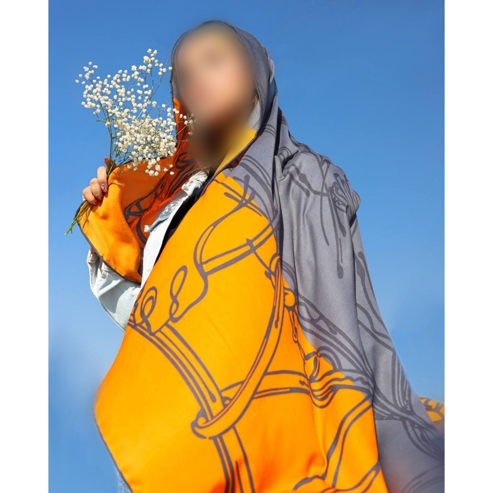 حراج روسری نخی کجراه کشمیر زنانه و دخترانه رنگی چهارفصل دور دست دوز