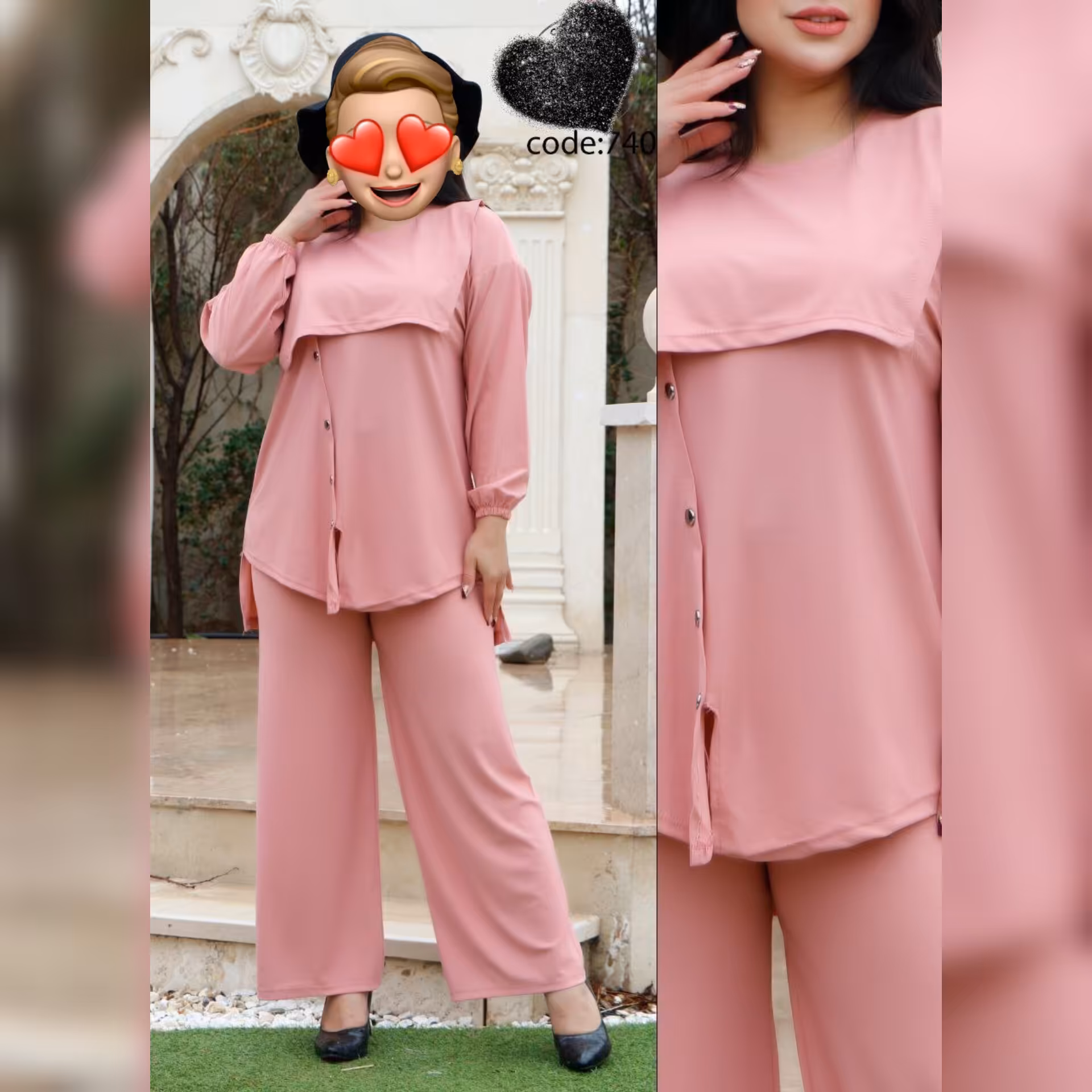  ست تونیک و شلوار دلربا
جنس کرپ پلاس
رنگ بندی  کالباسی  کاربنی  سورمه ای طوسی خردلی زرشکی فری تا 44