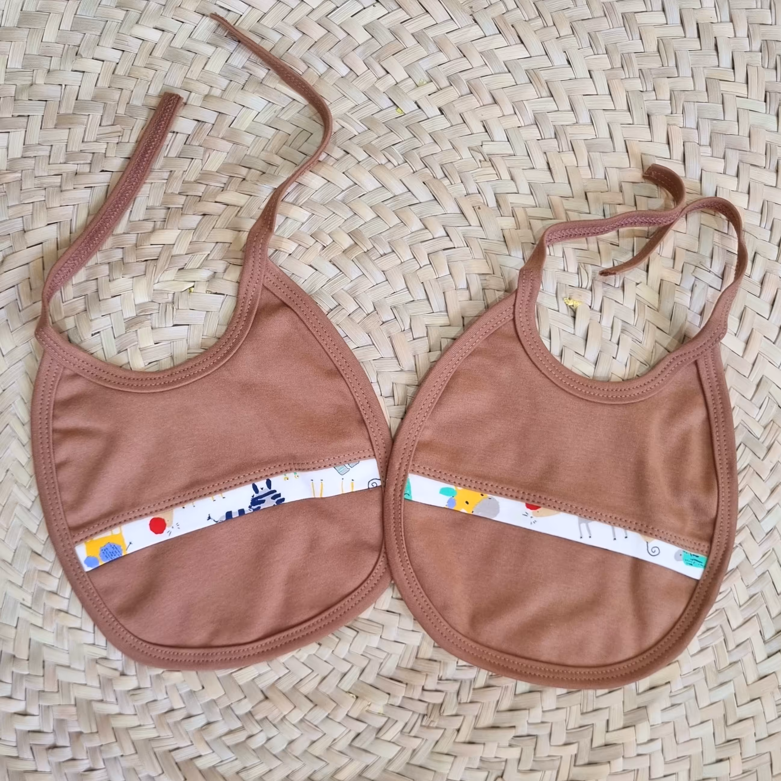 پیشبند نوزادی مناسب 0ماه تا یکسال تک رنگ صددرصد پنبه