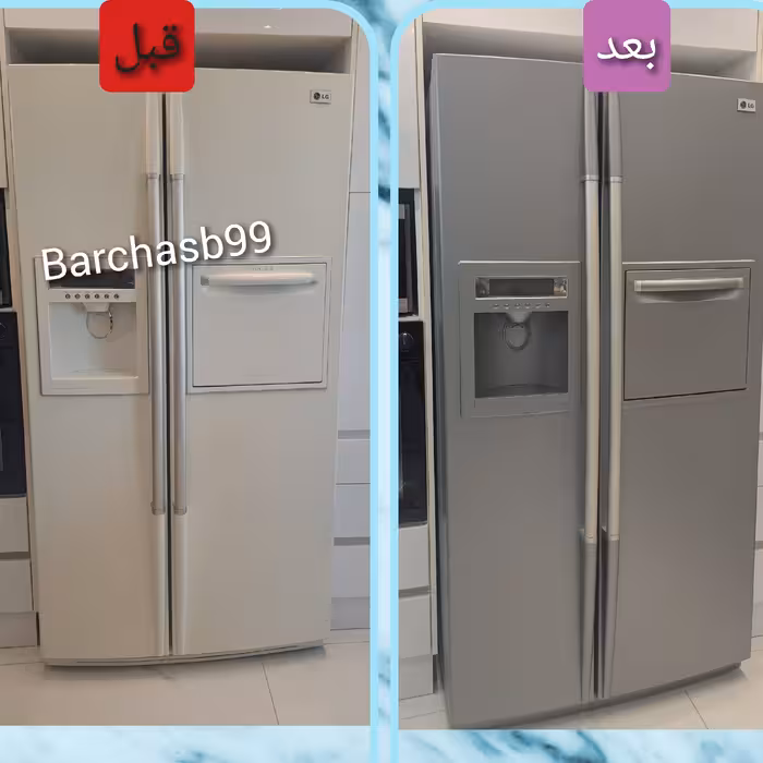 برچسب یخچال ساید بای ساید  رنگ سیلور 2 مترطول عرض 120سانت و 8مترعرض 60سانت ضدآب 