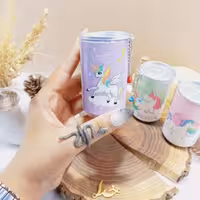 دستمال مرطوب قوطی فانتزی مناسب پاک کردن آرایش طرح تک شاخ