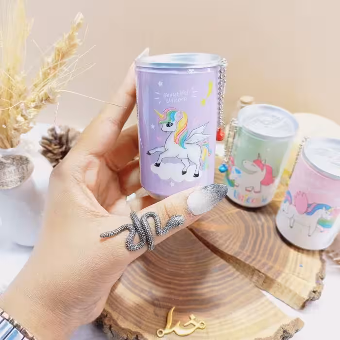 دستمال مرطوب قوطی فانتزی مناسب پاک کردن آرایش طرح تک شاخ