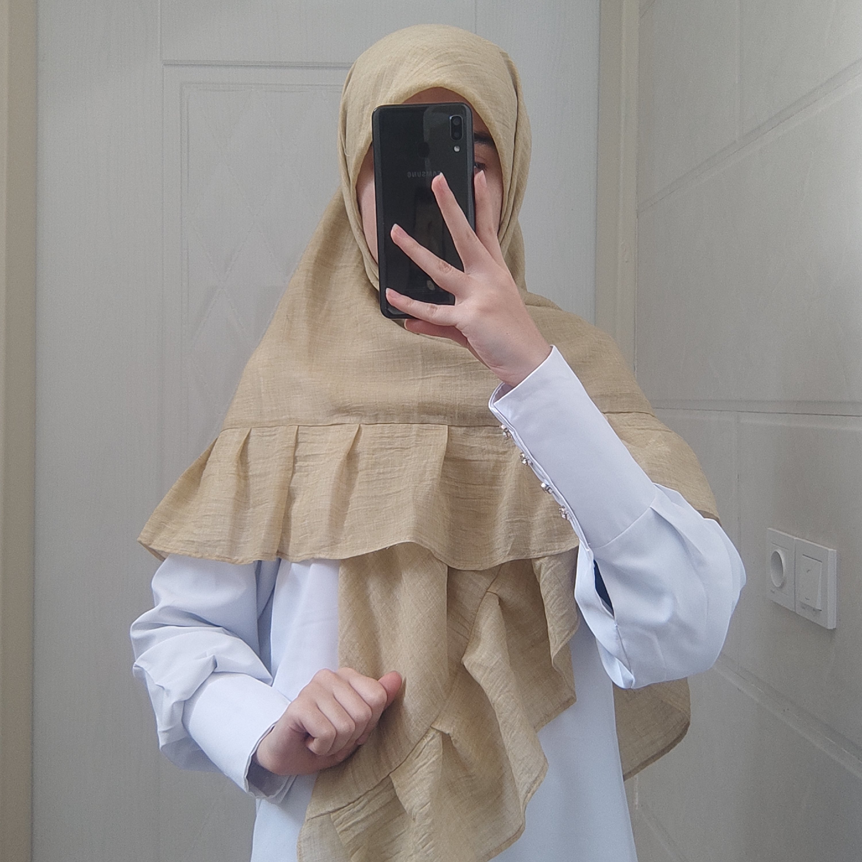 روسری قواره بلند چین دار
