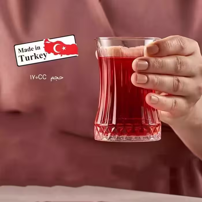 استکان کمر باریک پاشاباغچه ترکیه مدل الیسا کد 42901 بسته 6 عددی ارسال رایگان