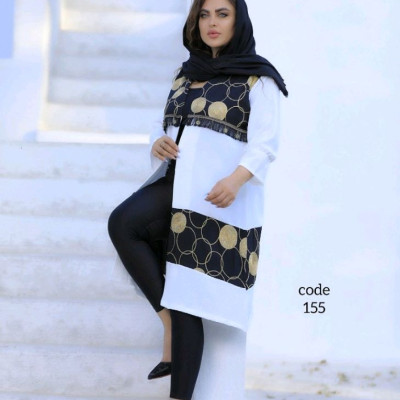 مانتو ابروبادی خرجکار خامه دوزی مدل راحیل