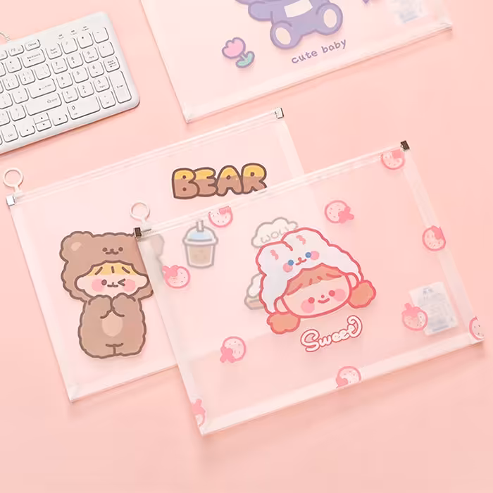 پوشه فانتزی زیپ دار سایز A4