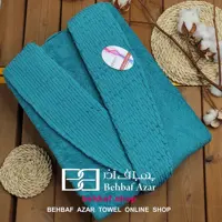 حوله پالتویی بهباف آذر تنپوش مدل هارمونی نخ صددرصد کتان پنبه سایز لارج رنگ مطابق تصویر 