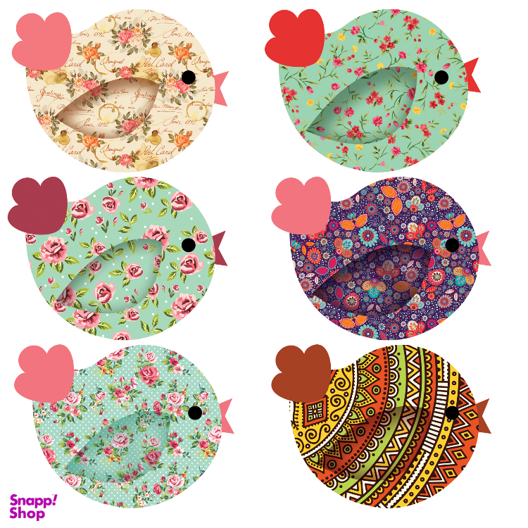 زیر لیوانی فومی طرح جوجه مجموعه 6 عددی