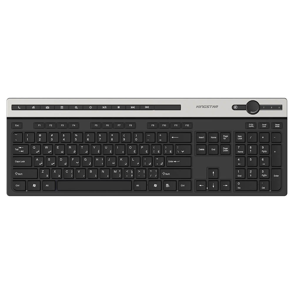 کیبورد بی سیم کینگ استار مدل KB92W کیبورد وایرلس King Star KB92W
