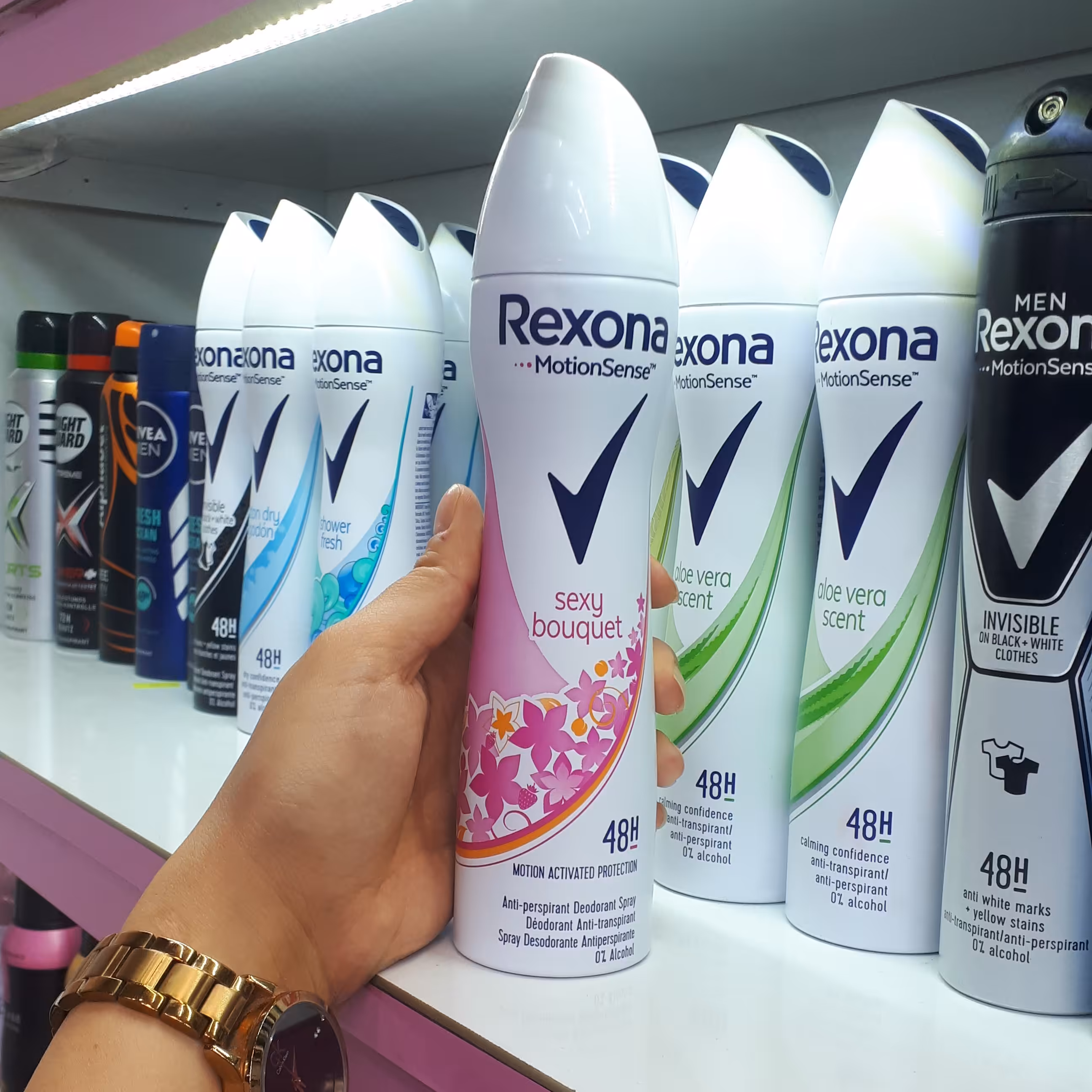 اسپری پودری ضدتعریق رکسونا زنانه مدل  گل دار 