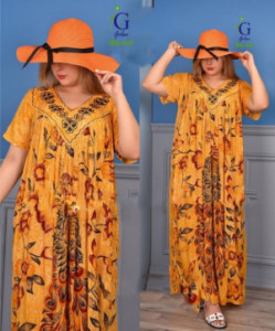 پیراهن ساحلی نخی کریشه هندی اصل