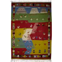 گلیم گبه ( عروسکی ) دستبافت یک و نیم متری کد 980807