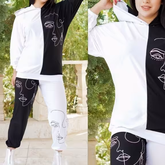 شناسه : #50844
🌹نام : ست دو رنگ طرح چهره 💫💥
🌹جنس : کرپ💫💥
🌹رنگ بندی :  تک رنگ ژورنال💫💥
🌹سایز ها :  فری سایز تا 