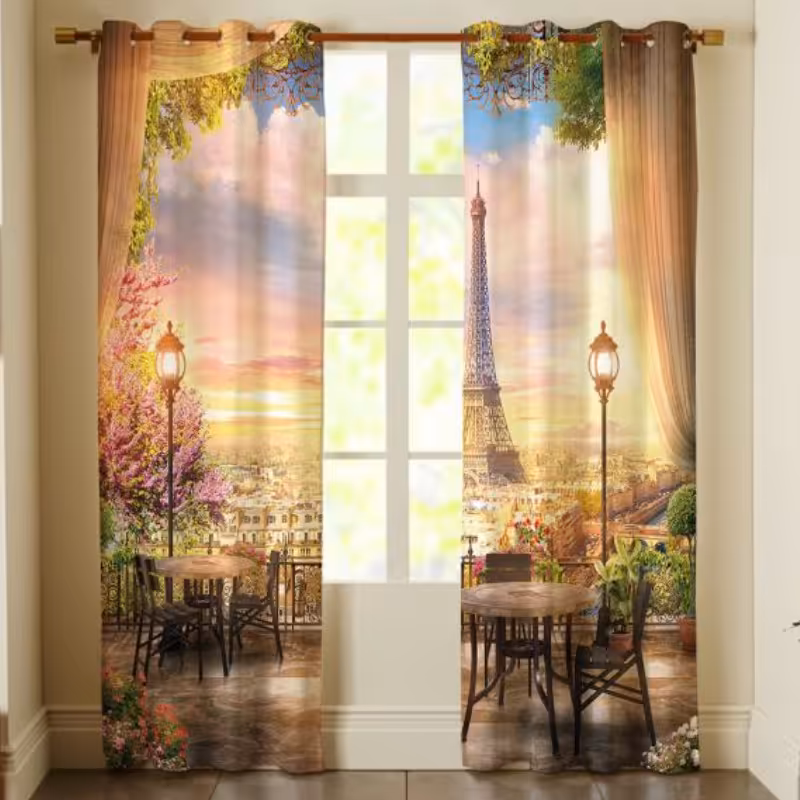 پرده چاپی  پانچ  طرح   نقاشی و منظره  کد640