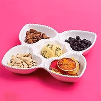 اردوخوری 5 خانه قلبی لبه چین سرامیک کد 3058