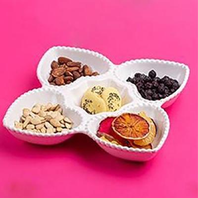 اردوخوری 5 خانه قلبی لبه چین سرامیک کد 3058