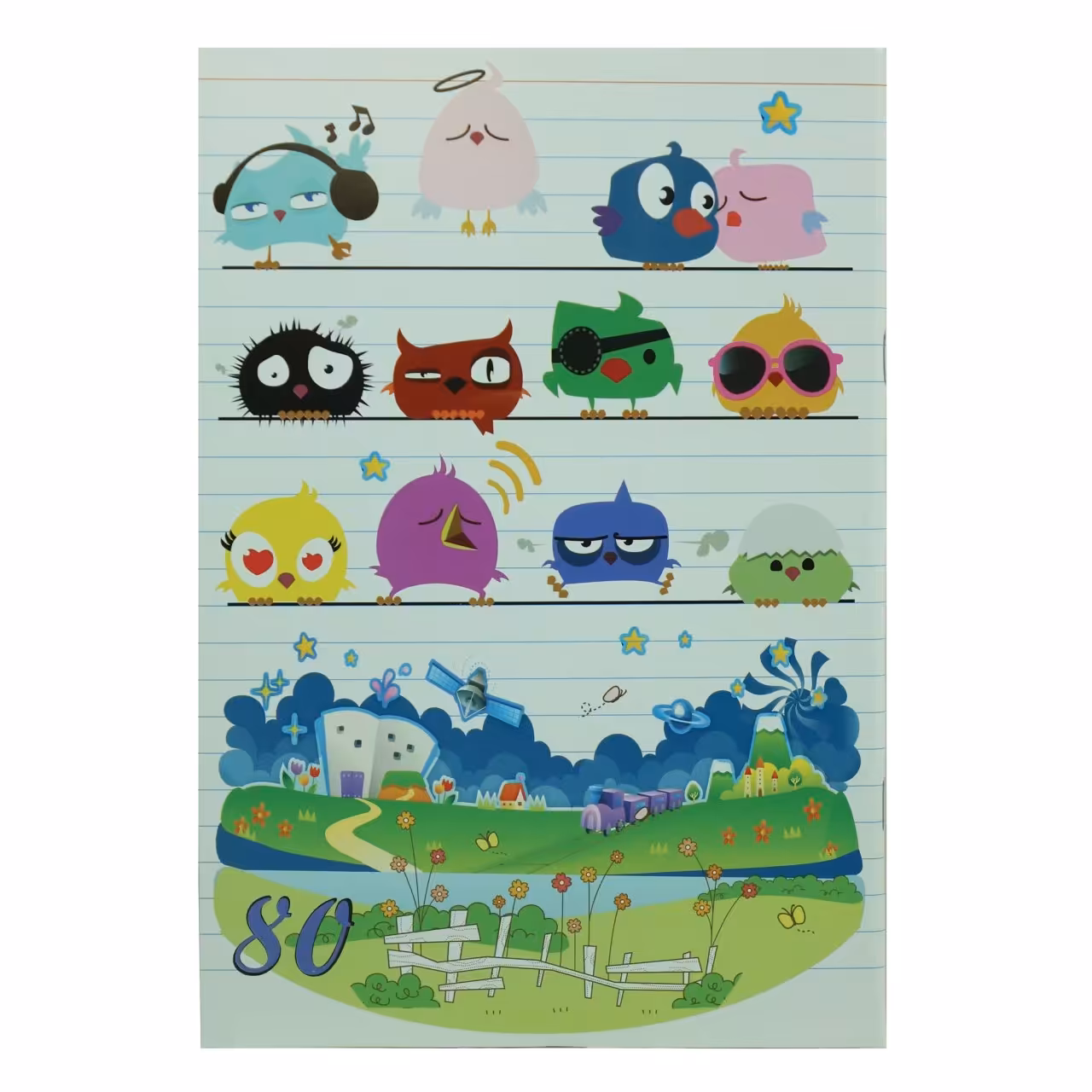 دفتر مشق 80 برگ پارسیان کد MA-Bird-80