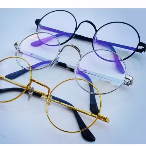 عینک طبی فلزی گرد