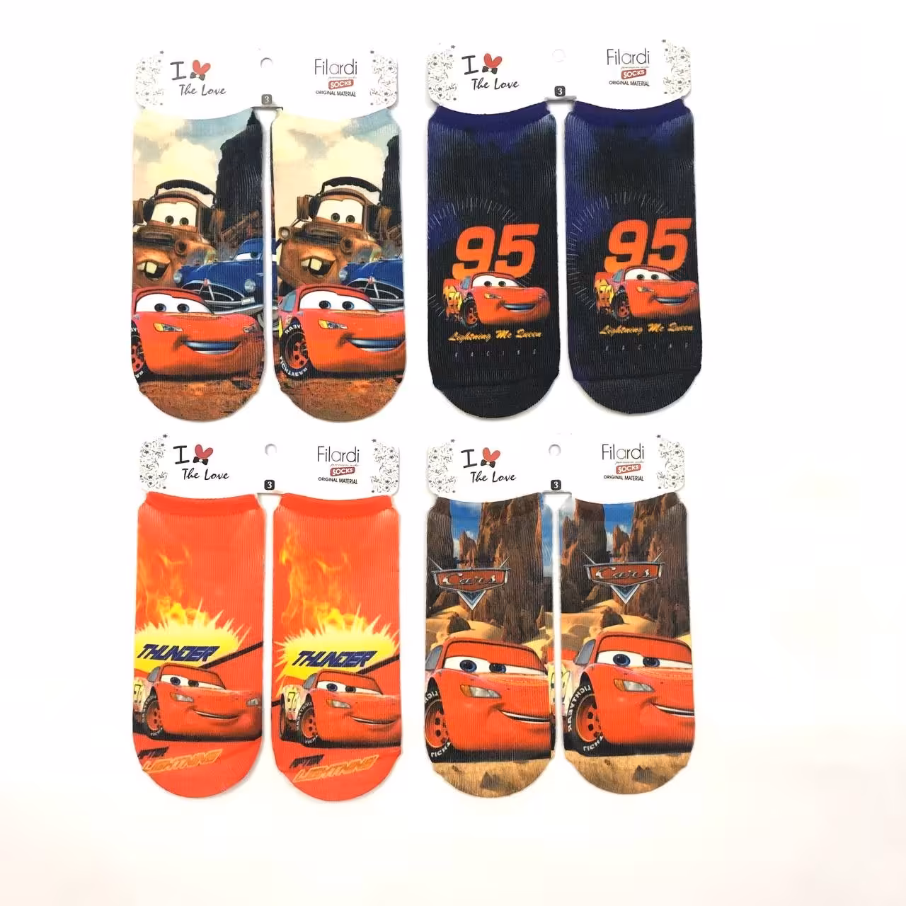 جوراب نخی پسرانه مکویین ماشینها 