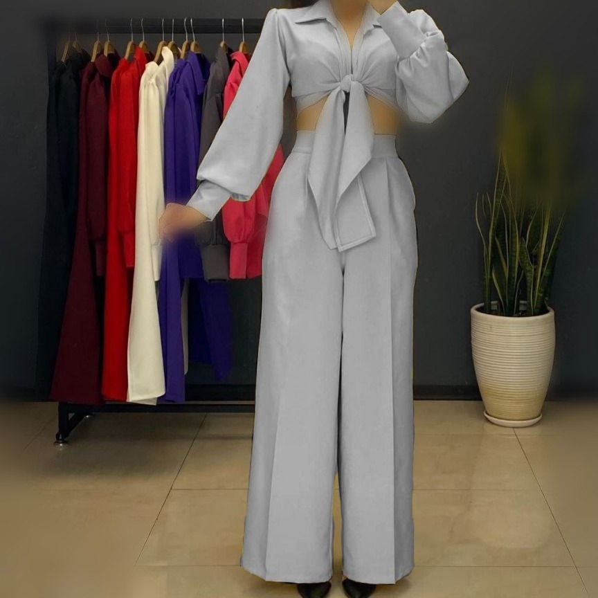 شومیزگره ای و شلوار دمپا مدل مزونی