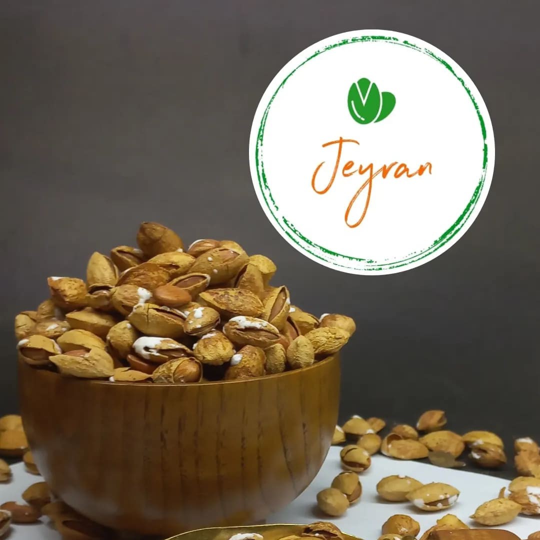 بادوم درختی پوست کاغذی لعابی برشته در بسته بندی یک کیلوگرمی