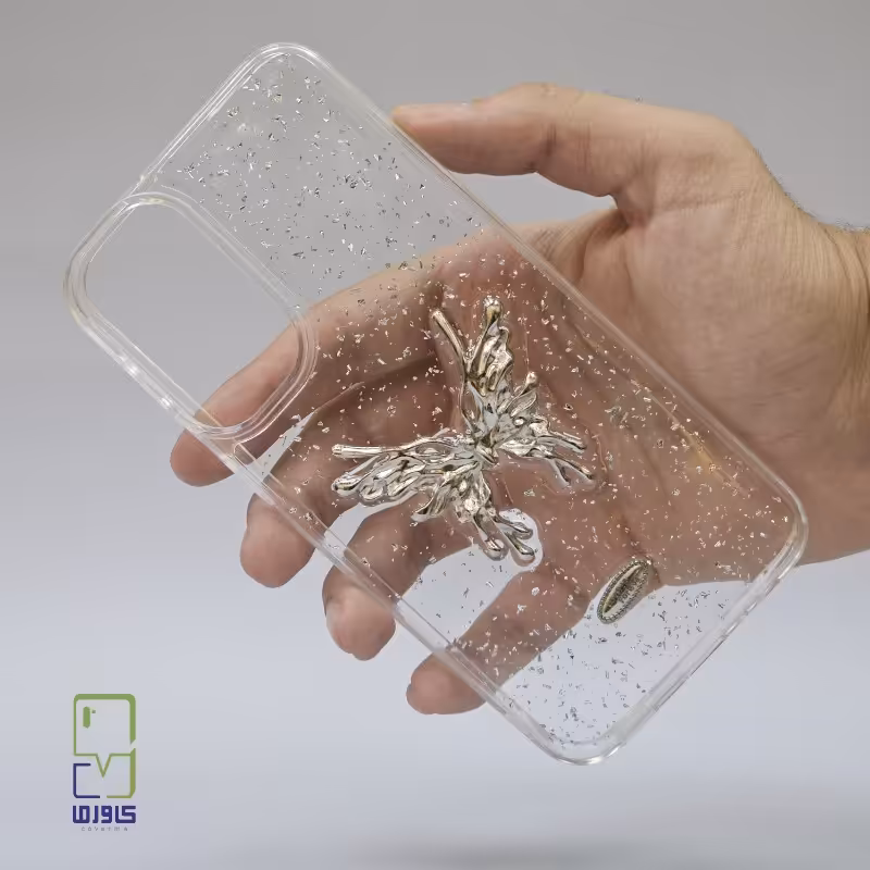 خرید قاب گوشی فانتزی سامسونگ A24 | شاین طرح پاپیون | محافظ زیبا و درخشان