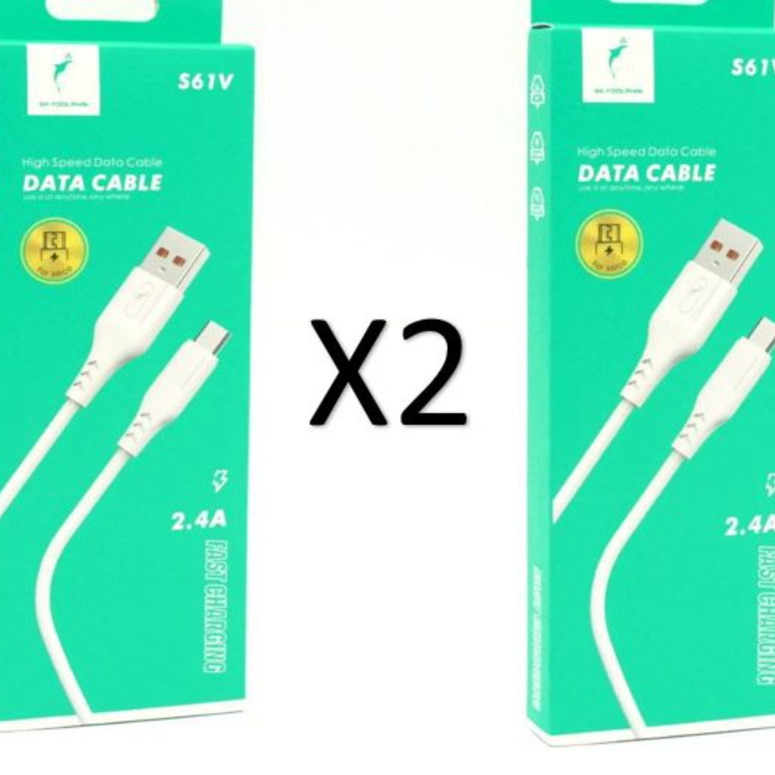 کابل شارژ  2 عددی فست شارژر موبایل سامسونگ وشیائومی