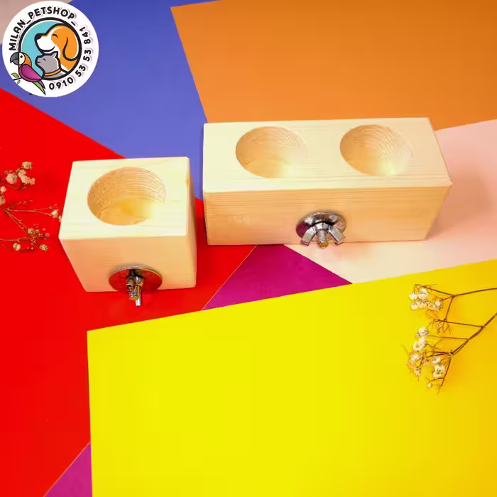 ظرف غذای چوبی پرندگان