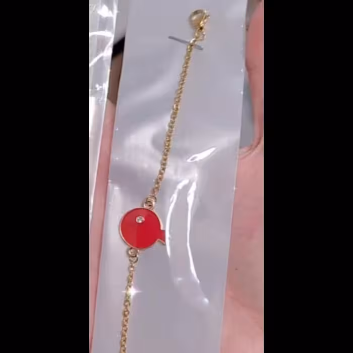 دستبند یلدایی. ضدحساسیت. آبکاری طلا.رنگ ثابت 