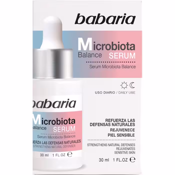 سرم احیاکننده پوست حساس باباریا مدل Microbiota با حجم 30 میلی‌لیتر
