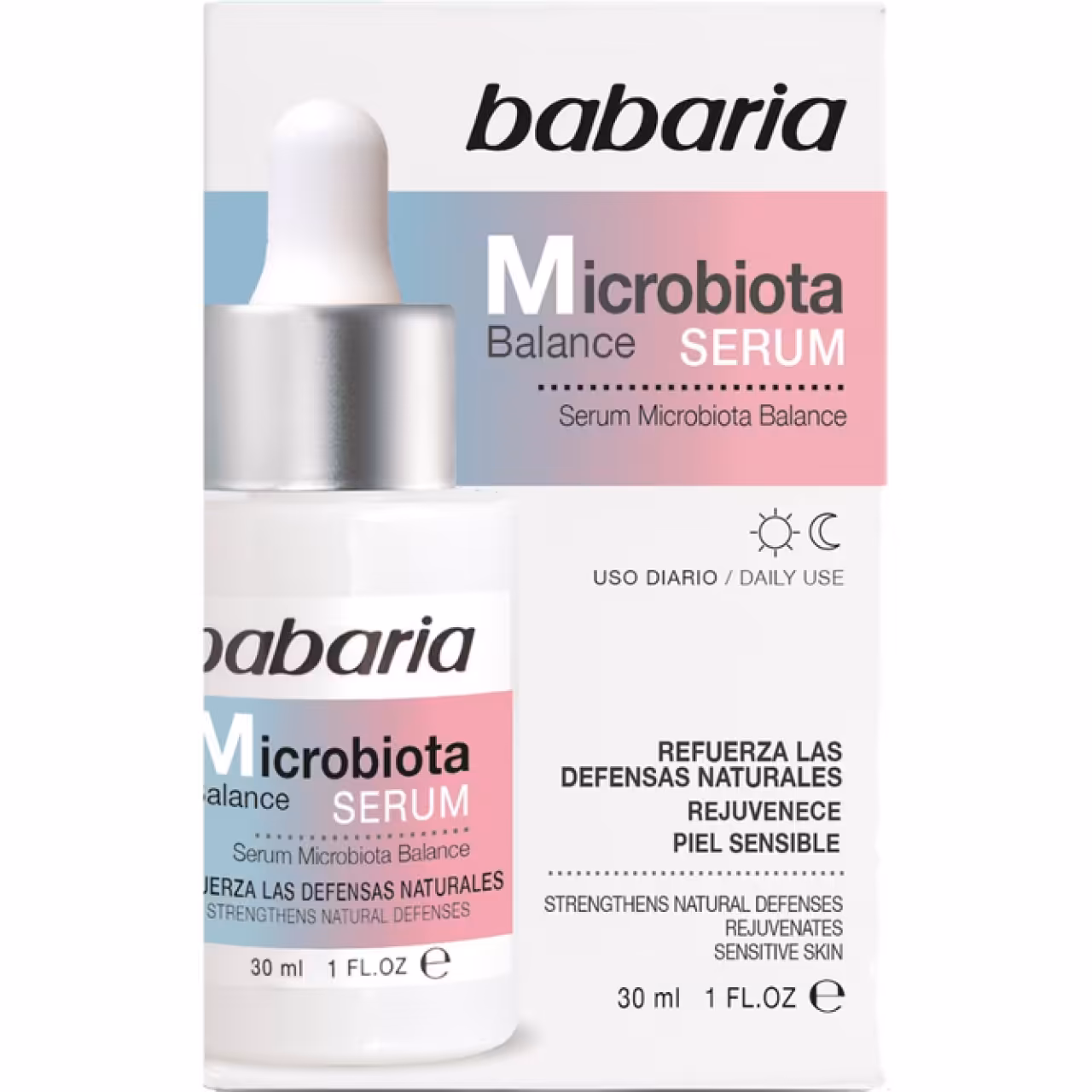 سرم احیاکننده پوست حساس باباریا مدل Microbiota با حجم 30 میلی‌لیتر