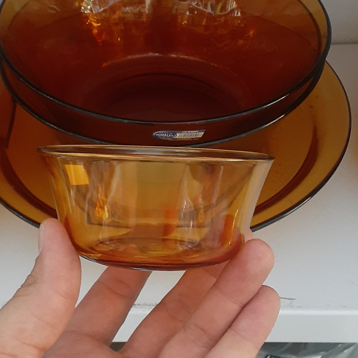 پیاله ماست خوری دورالکس فرانسه سایز 10-پیاله عسلی 6عددی