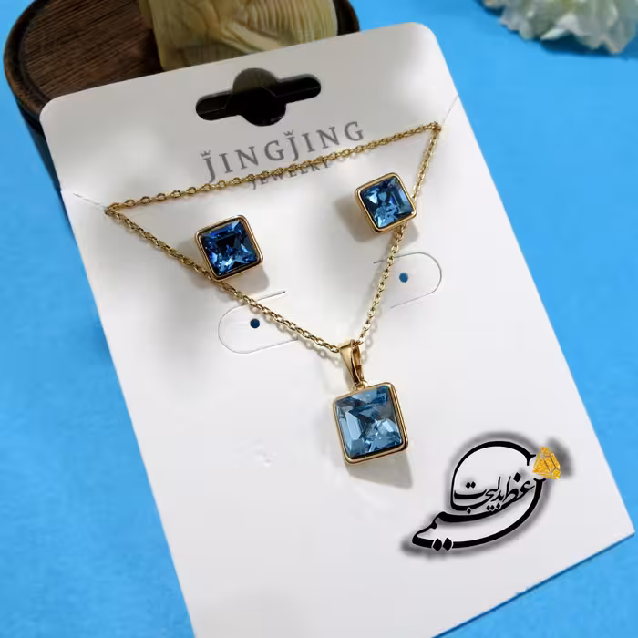 نیم ست برند Xuping مدل JingJing از جنس مس و روکش طلا بسیار زیبا با کریستال سوارسکی Swarovski تراش خورده اصلی کد 3