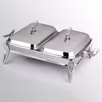 سوفله مستطیل دو خانه تک استیل مدل لوپ (استیل)