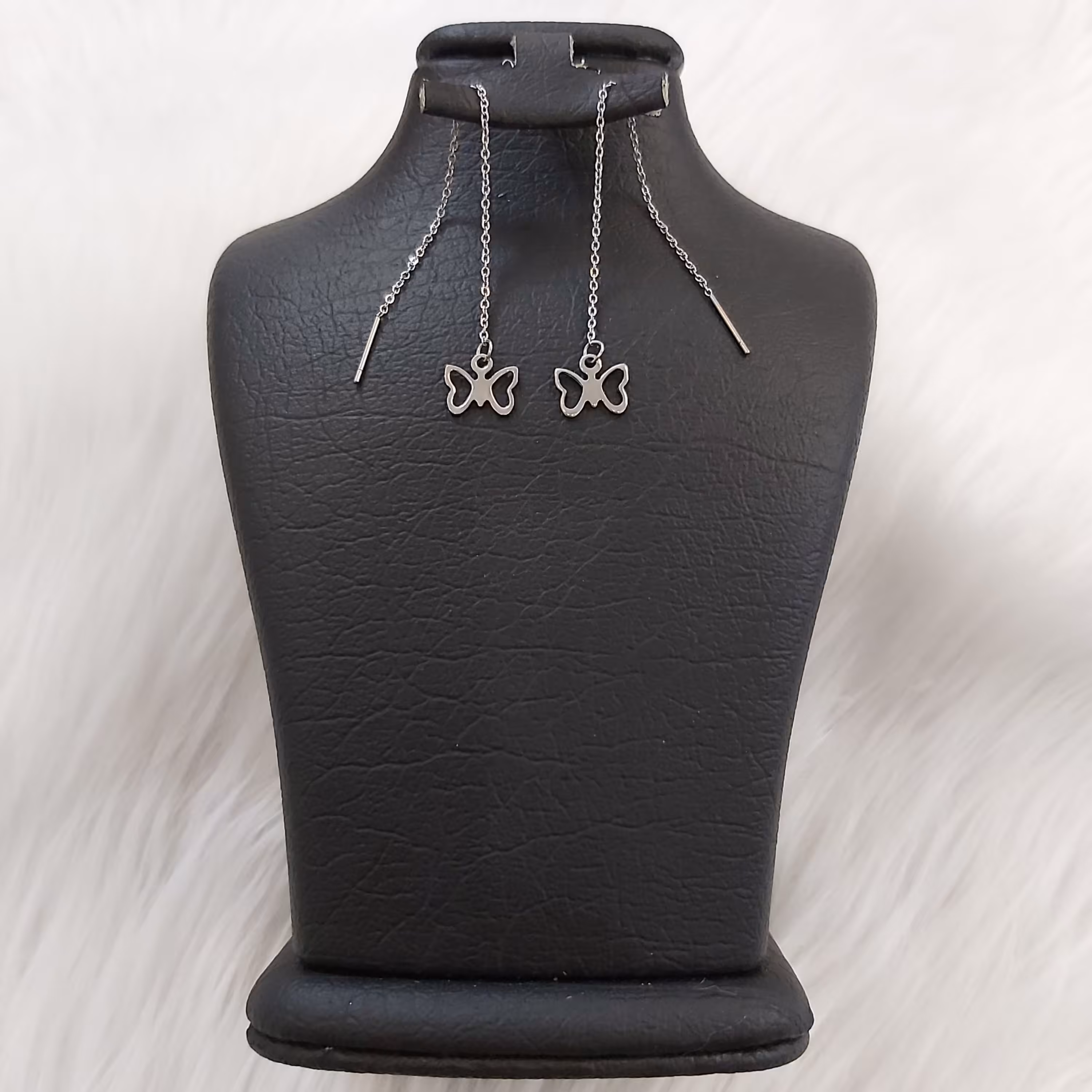 گوشواره استیل مدل بخیه طرح پروانه کد butf112