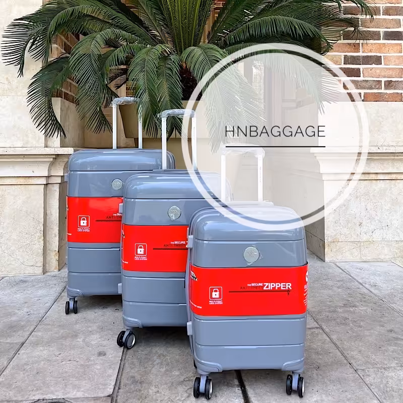 ست سه تیکه چمدان مسافرتی مونزا طوسی با زیپ افزایشی