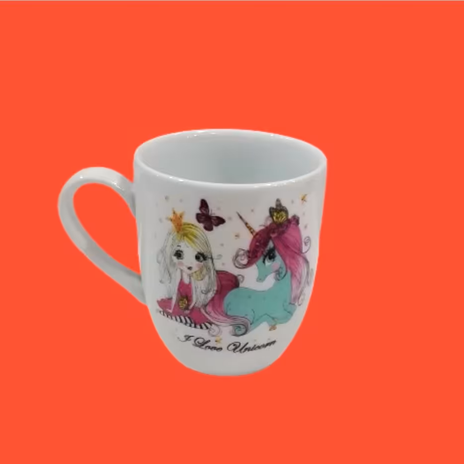 ماگ دسته دار چینی طرح اسب شاخ دار