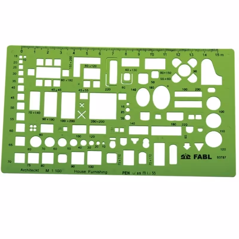 شابلون مهندسی مبلمان 1به 100 فابل ( جلد طلق سفید)  هایپر گلسا 